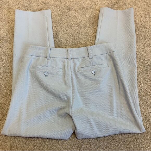 CLUB Monaco Remi mid-rise cropped slim fit trouser textured pants blue Sz 4🇨🇦 - Picture 6 of 14